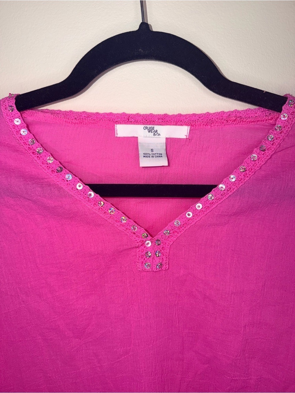 Women's V-Neck Embellished Cover Up - Picture 2 of 4